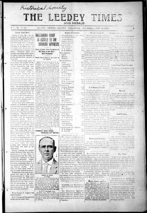The Leedey Times and Herald (Leedey, Okla.), Vol. 13, No. 21, Ed. 1 Thursday, November 16, 1916