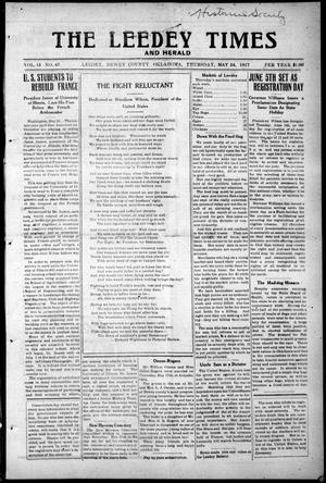 The Leedey Times and Herald (Leedey, Okla.), Vol. 13, No. 47, Ed. 1 Thursday, May 24, 1917