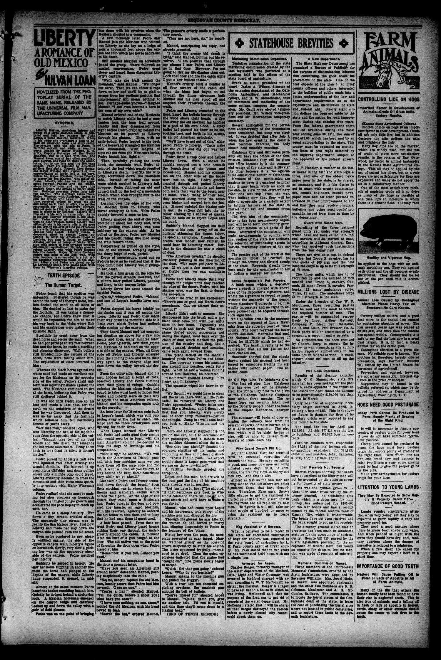 Sequoyah County Democrat and Star-Gazette (Sallisaw, Okla.), Vol. 12, No. 22, Ed. 1 Friday, June 1, 1917
                                                
                                                    [Sequence #]: 3 of 8
                                                
