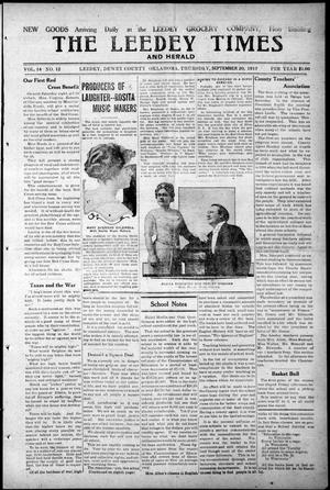 The Leedey Times and Herald (Leedey, Okla.), Vol. 14, No. 12, Ed. 1 Thursday, September 20, 1917