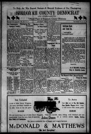Sequoyah County Democrat and Star-Gazette (Sallisaw, Okla.), Vol. 12, No. 47, Ed. 1 Friday, November 23, 1917