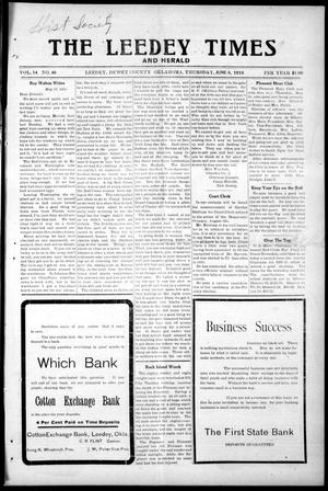 The Leedey Times and Herald (Leedey, Okla.), Vol. 14, No. 48, Ed. 1 Thursday, June 6, 1918