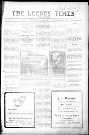 The Leedey Times and Herald (Leedey, Okla.), Vol. 15, No. 8, Ed. 1 Thursday, August 29, 1918