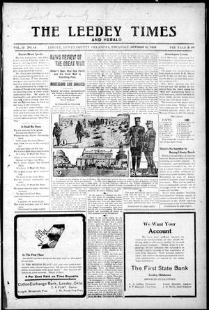 The Leedey Times and Herald (Leedey, Okla.), Vol. 15, No. 14, Ed. 1 Thursday, October 10, 1918