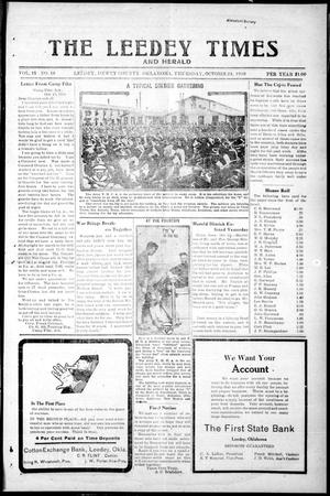 The Leedey Times and Herald (Leedey, Okla.), Vol. 15, No. 16, Ed. 1 Thursday, October 24, 1918