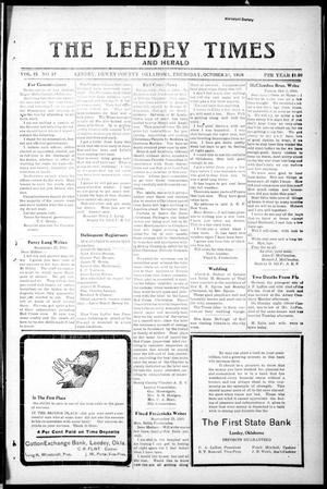 The Leedey Times and Herald (Leedey, Okla.), Vol. 15, No. 17, Ed. 1 Thursday, October 31, 1918