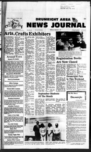 Primary view of object titled 'Drumright Area News Journal (Drumright, Okla.), Vol. 67, No. 39, Ed. 1 Wednesday, September 10, 1986'.