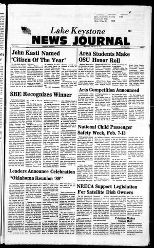 Primary view of Lake Keystone News Journal (Mannford, Okla.), Vol. 69, No. 7, Ed. 1 Wednesday, February 10, 1988
