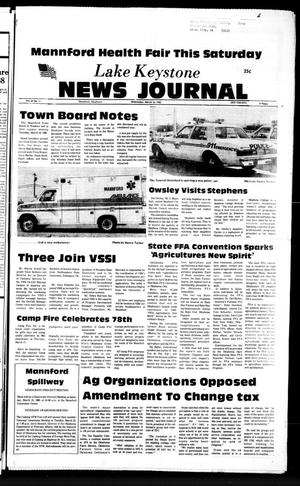 Lake Keystone News Journal (Mannford, Okla.), Vol. 69, No. 11, Ed. 1 Wednesday, March 16, 1988