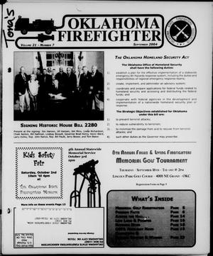 Primary view of object titled 'Oklahoma Firefighter (Oklahoma City, Okla.), Vol. 21, No. 7, Ed. 1 Wednesday, September 1, 2004'.