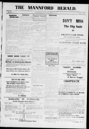 The Mannford Herald. (Mannford, Okla.), Vol. 2, No. 7, Ed. 1 Friday, October 20, 1911