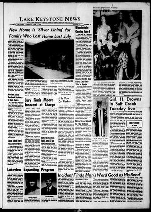 Primary view of object titled 'Lake Keystone News (Mannford, Okla.), Vol. 13, No. 23, Ed. 1 Thursday, June 1, 1972'.