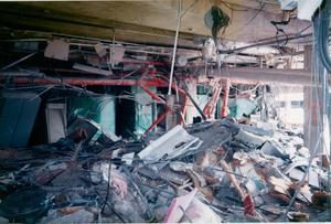 Primary view of object titled '[Debris Inside Murrah Building]'.