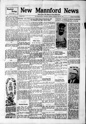New Mannford News (Mannford, Okla.), Vol. 4, No. 25, Ed. 1 Thursday, June 20, 1963