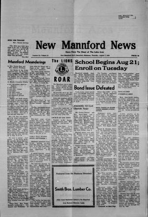 New Mannford News (Mannford, Okla.), Vol. 10, No. 32, Ed. 1 Thursday, August 7, 1969