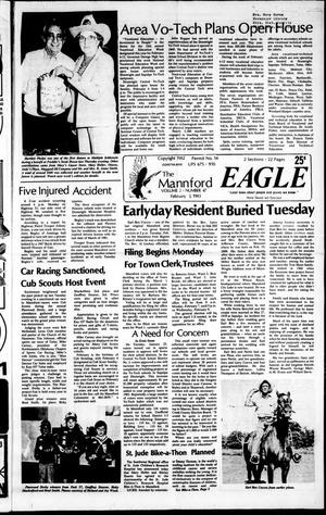 Primary view of object titled 'The Mannford Eagle (Mannford, Okla.), Vol. 2, No. 47, Ed. 1 Thursday, February 3, 1983'.