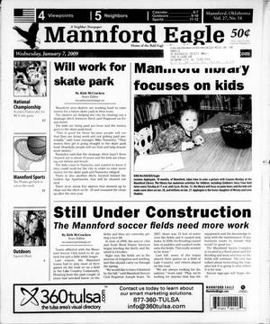 Primary view of object titled 'Mannford Eagle (Mannford, Okla.), Vol. 27, No. 34, Ed. 1 Wednesday, January 7, 2009'.