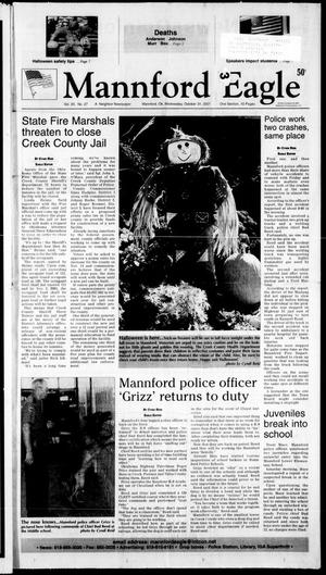 Primary view of object titled 'Mannford Eagle (Mannford, Okla.), Vol. 20, No. 27, Ed. 1 Wednesday, October 31, 2001'.