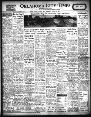 Primary view of object titled 'Oklahoma City Times (Oklahoma City, Okla.), Vol. 39, No. 137, Ed. 1 Wednesday, October 24, 1928'.