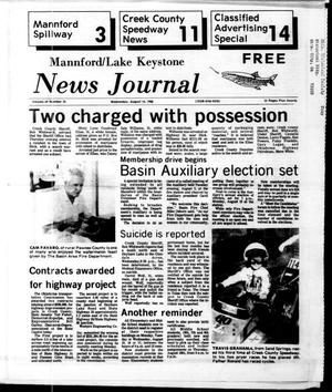 Primary view of object titled 'Mannford/Lake Keystone News Journal (Mannford, Okla.), Vol. 69, No. 32, Ed. 1 Wednesday, August 10, 1988'.
