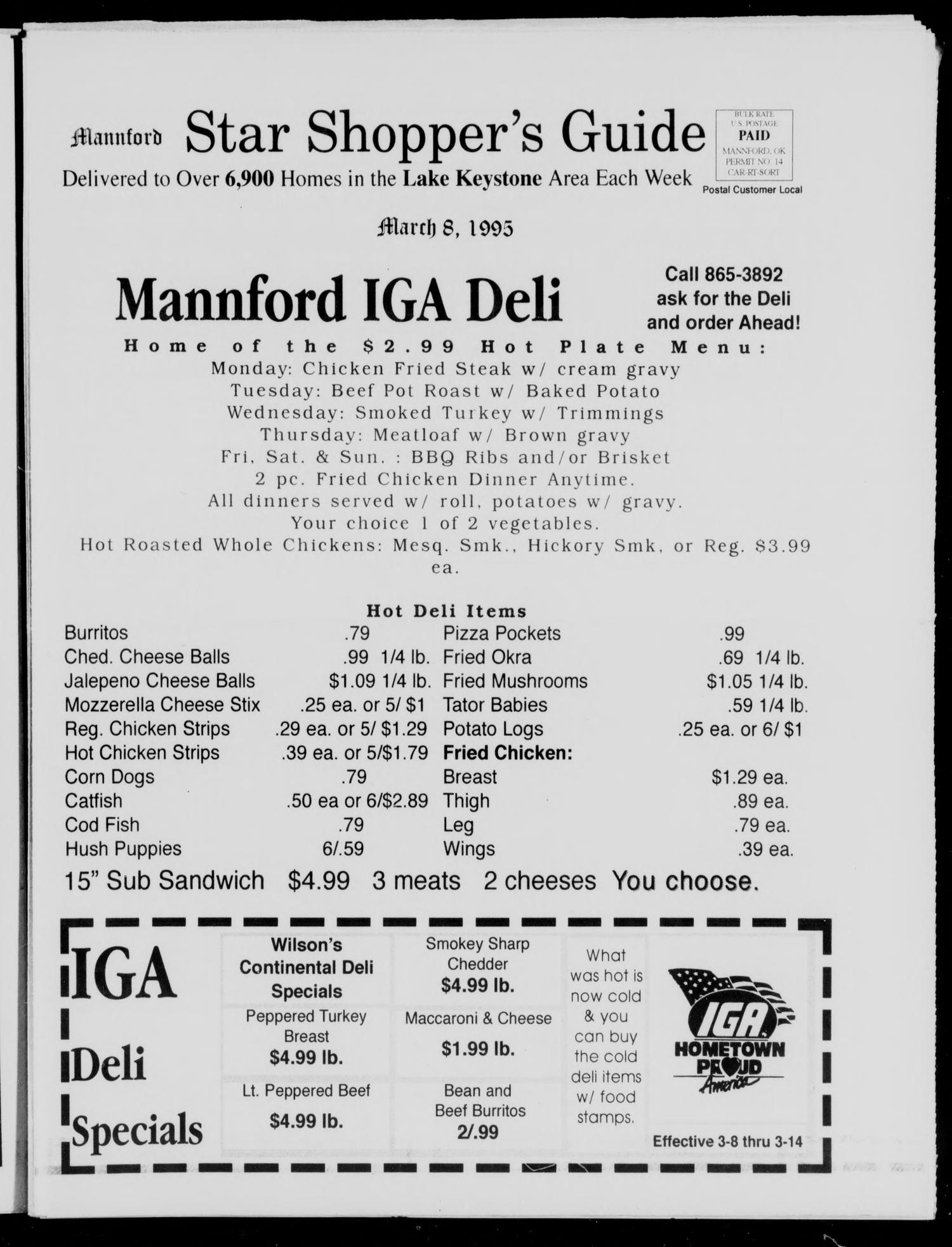 Mannford Star Shopper's Guide (Mannford, Okla.), Ed. 1 Wednesday, March 8, 1995
                                                
                                                    [Sequence #]: 1 of 8
                                                