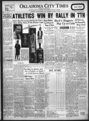 Oklahoma City Times (Oklahoma City, Okla.), Vol. 40, No. 127, Ed. 1 Saturday, October 12, 1929