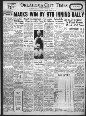 Oklahoma City Times (Oklahoma City, Okla.), Vol. 40, No. 128, Ed. 1 Monday, October 14, 1929