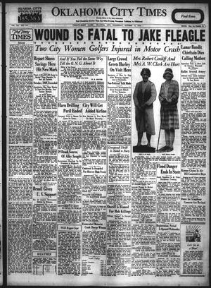 Primary view of object titled 'Oklahoma City Times (Oklahoma City, Okla.), Vol. 41, No. 134, Ed. 1 Wednesday, October 15, 1930'.