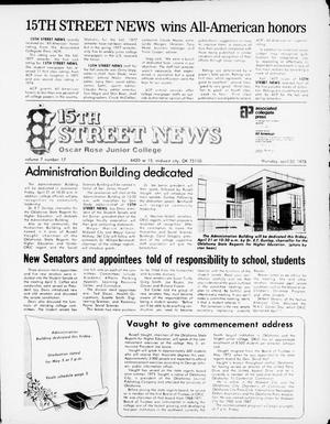 Primary view of object titled '15th Street News (Midwest City, Okla.), Vol. 7, No. 17, Ed. 1 Thursday, April 20, 1978'.