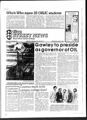 Primary view of object titled '15th Street News (Midwest City, Okla.), Vol. 10, No. 25, Ed. 1 Wednesday, April 8, 1981'.