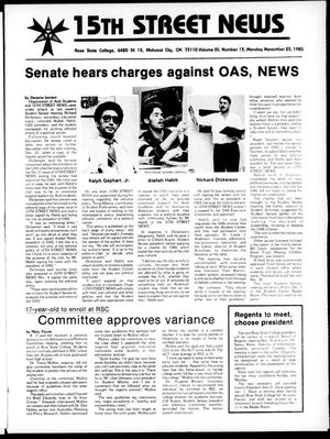 15th Street News (Midwest City, Okla.), Vol. 15, No. 13, Ed. 1 Monday, November 25, 1985