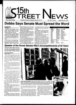 15th Street News (Midwest City, Okla.), Vol. 25, No. 5, Ed. 1 Friday, September 29, 1995