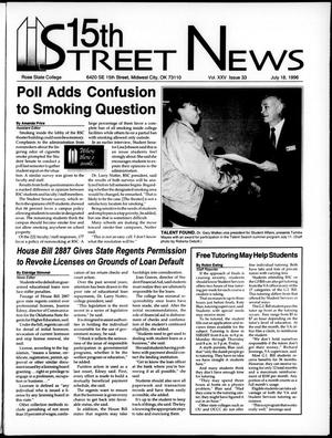 15th Street News (Midwest City, Okla.), Vol. 25, No. 33, Ed. 1 Thursday, July 18, 1996