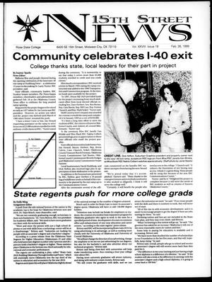 Primary view of object titled '15th Street News (Midwest City, Okla.), Vol. 28, No. 19, Ed. 1 Friday, February 26, 1999'.