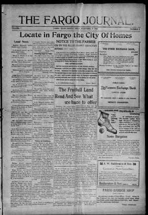 The Fargo Journal. (Fargo, Okla.), Vol. 7, No. 8, Ed. 1 Friday, November 5, 1909