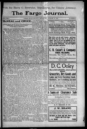 The Fargo Journal. (Fargo, Okla.), Vol. 8, No. 8, Ed. 1 Friday, August 19, 1910