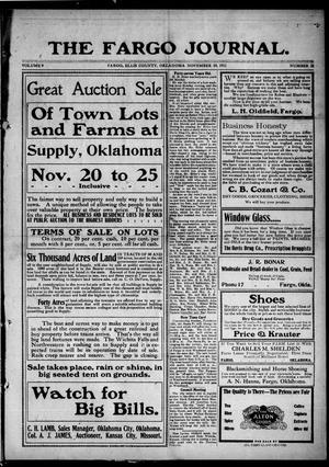 The Fargo Journal. (Fargo, Okla.), Vol. 9, No. 21, Ed. 1 Friday, November 10, 1911