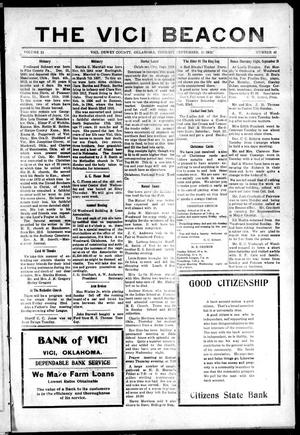 The Vici Beacon (Vici, Okla.), Vol. 11, No. 43, Ed. 1 Thursday, September 21, 1922