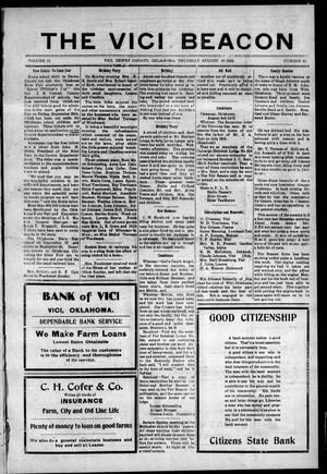 The Vici Beacon (Vici, Okla.), Vol. 11, No. 40, Ed. 1 Thursday, August 10, 1922