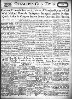 Oklahoma City Times (Oklahoma City, Okla.), Vol. 43, No. 252, Ed. 1 Saturday, March 4, 1933