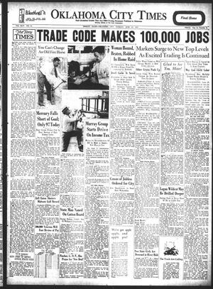 Oklahoma City Times (Oklahoma City, Okla.), Vol. 44, No. 36, Ed. 1 Tuesday, June 27, 1933