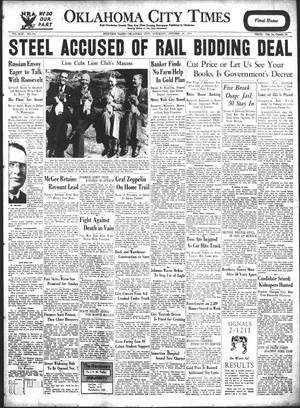 Oklahoma City Times (Oklahoma City, Okla.), Vol. 44, No. 141, Ed. 1 Saturday, October 28, 1933