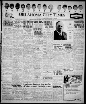 Primary view of object titled 'Oklahoma City Times (Oklahoma City, Okla.), Vol. 36, No. 165, Ed. 2 Friday, November 20, 1925'.