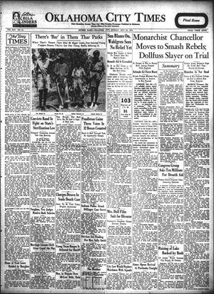 Oklahoma City Times (Oklahoma City, Okla.), Vol. 45, No. 63, Ed. 1 Monday, July 30, 1934