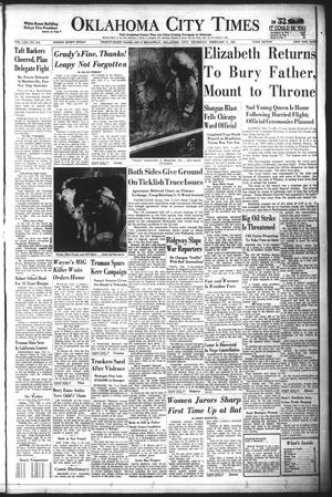 Oklahoma City Times (Oklahoma City, Okla.), Vol. 62, No. 314, Ed. 3 Thursday, February 7, 1952