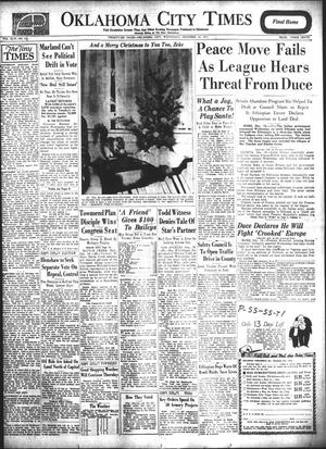 Oklahoma City Times (Oklahoma City, Okla.), Vol. 46, No. 185, Ed. 1 Wednesday, December 18, 1935