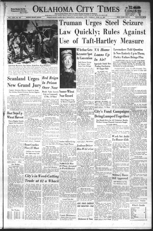 Oklahoma City Times (Oklahoma City, Okla.), Vol. 63, No. 106, Ed. 1 Tuesday, June 10, 1952
