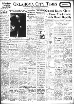 Primary view of object titled 'Oklahoma City Times (Oklahoma City, Okla.), Vol. 47, No. 276, Ed. 1 Tuesday, April 6, 1937'.