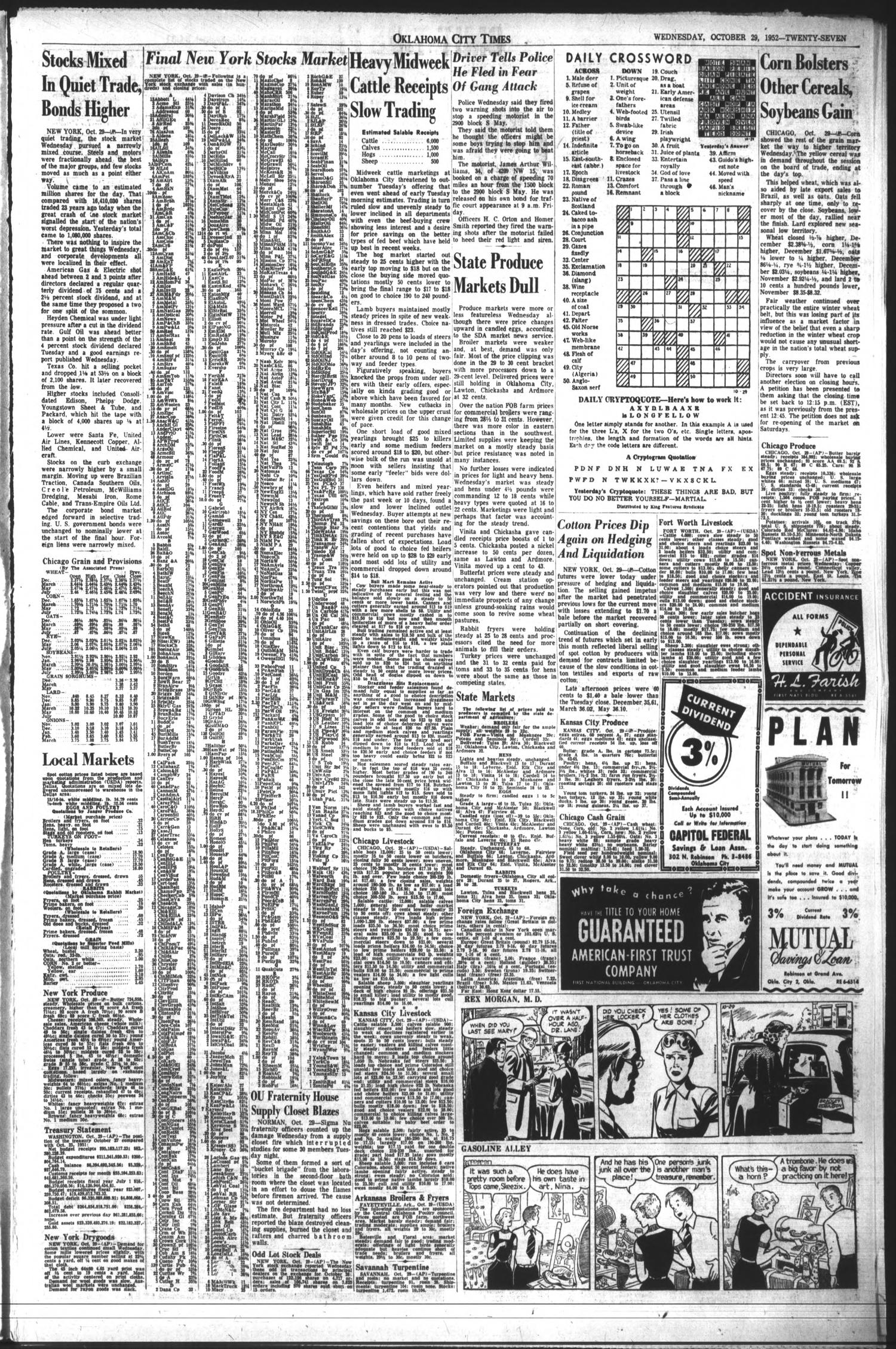 Oklahoma City Times (Oklahoma City, Okla.), Vol. 63, No. 227, Ed. 2 Wednesday, October 29, 1952
                                                
                                                    [Sequence #]: 3 of 4
                                                