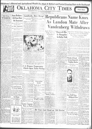Oklahoma City Times (Oklahoma City, Okla.), Vol. 47, No. 21, Ed. 1 Friday, June 12, 1936